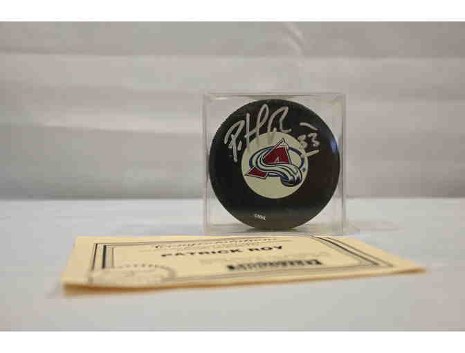 Patrick Roy Signed Avalanche Puck