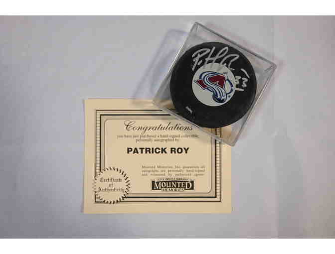 Patrick Roy Signed Avalanche Puck