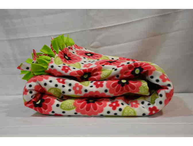 Bright Flowered Handmade Blanket