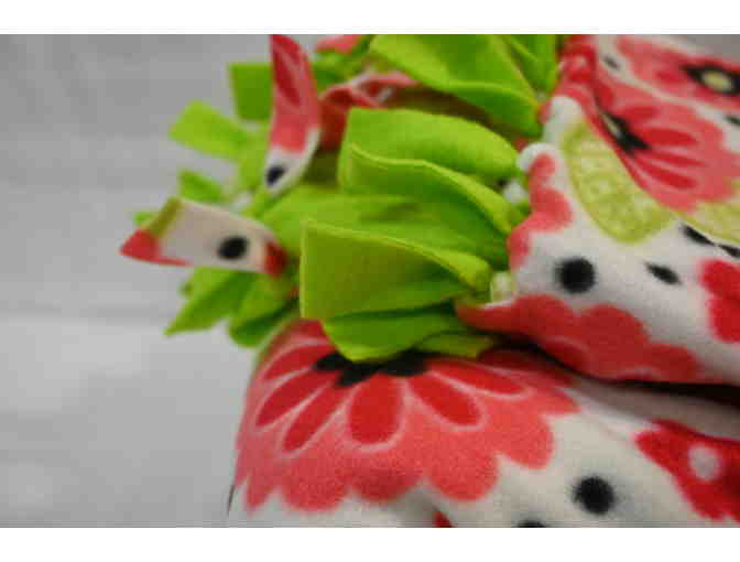 Bright Flowered Handmade Blanket