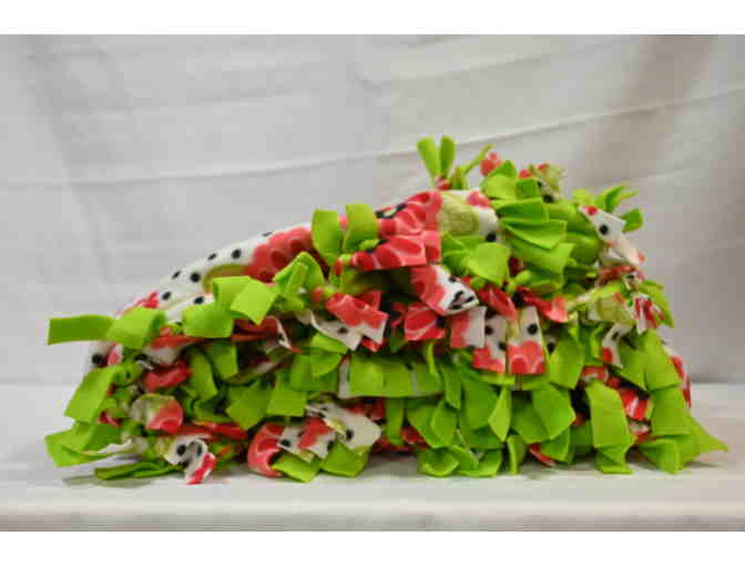 Bright Flowered Handmade Blanket