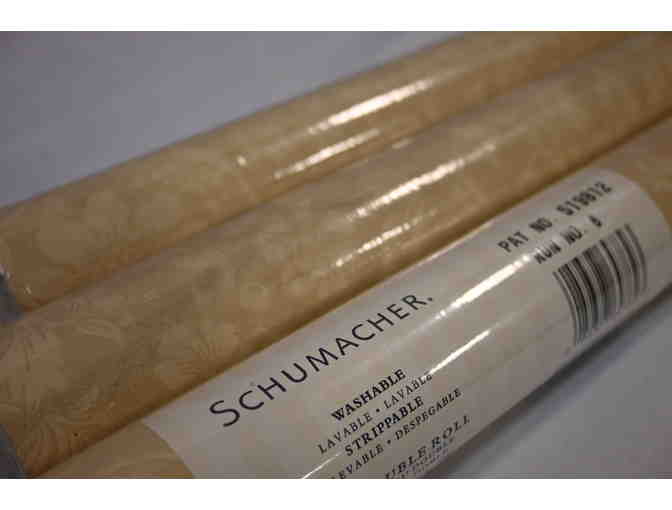 Schumacher Beige Flowered Wallpaper (3 double rolls)