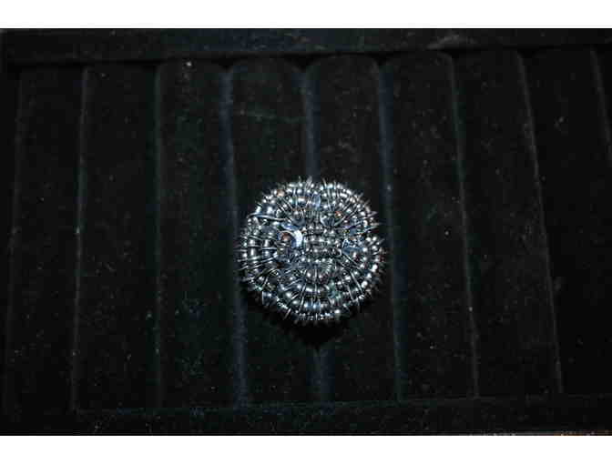 Rose Black Beaded Ring