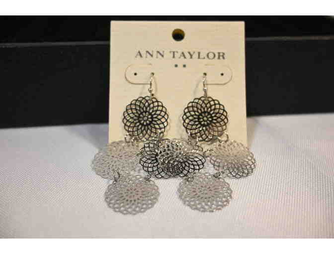 Ann Taylor Flower Silver Earrings