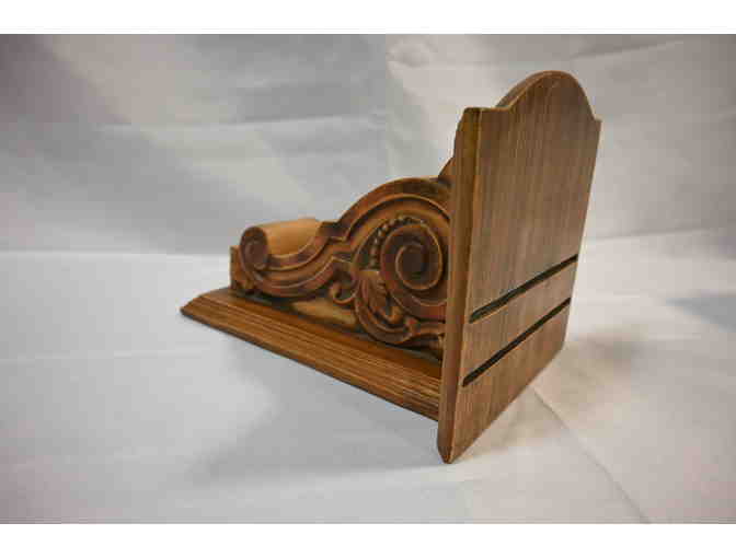 Wooden Scrolled Sconce Wall Shelf (x2)