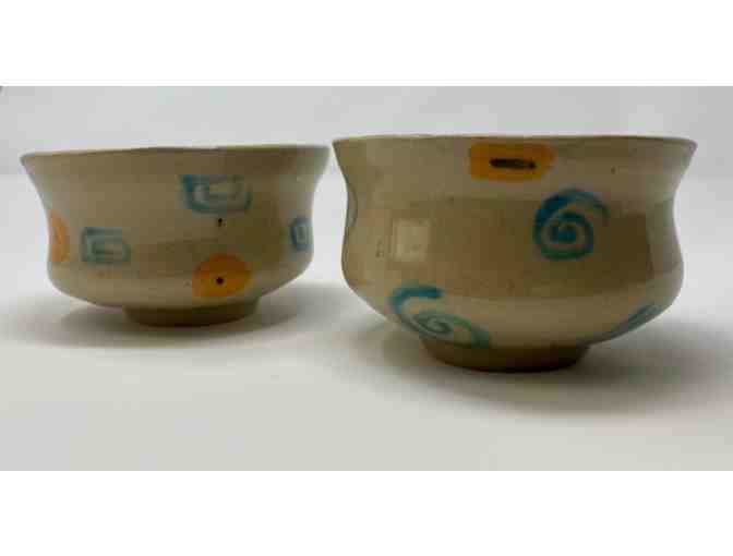 50's Patterns - Set of 2 ceramic bowls by handmade GSU students - Photo 1