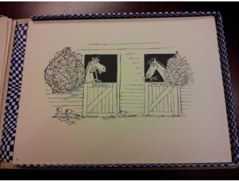 Famed equine artist Pierre 'Peb' Bellocq portfolio of prints