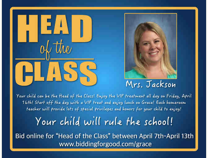Head of the Class - Mrs. Jackson MWF Class