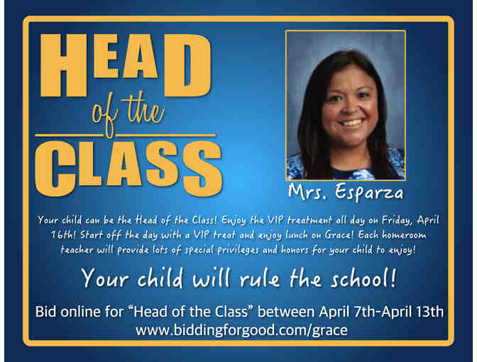 Head of the Class - Mrs. Esparza