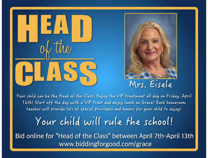 Head of the Class - Mrs. Eisele