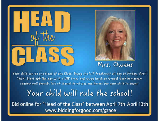 Head of the Class - Mrs. Owens