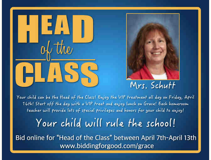 Head of the Class - Mrs. Schutt