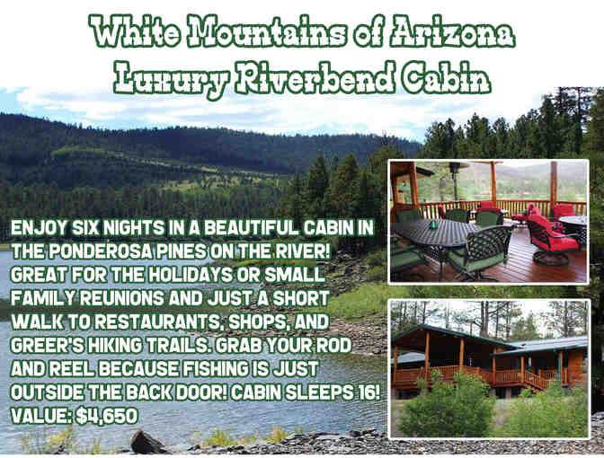 6 Night Stay in Riverbend 110 Cabin in Greer Arizona