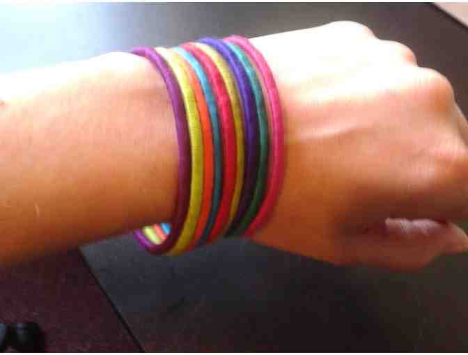 Fair Trade Fashion: box of multi-colored bangle bracelets