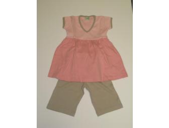 Two-piece set: Little Rosie Organic Cotton Dress & Mushroom Pants