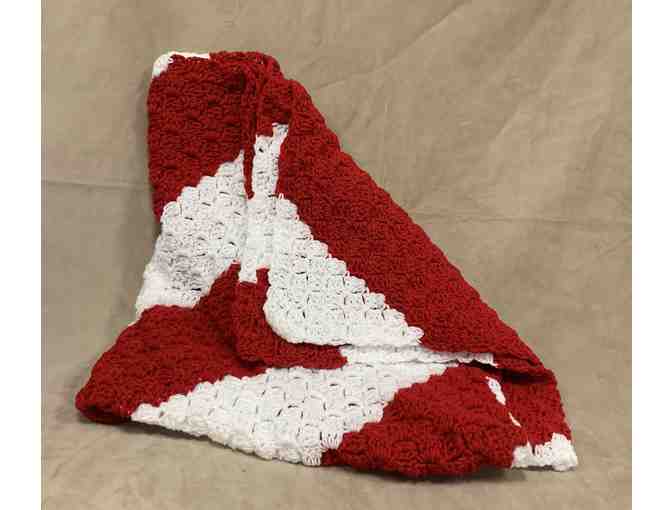 Afghan - Red and White