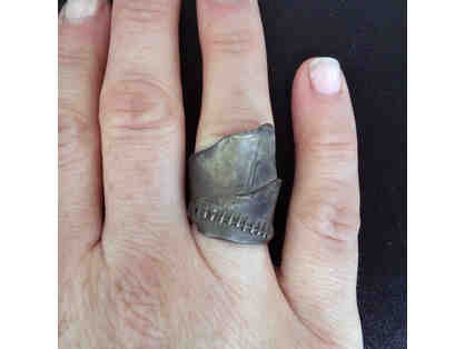 1 Darcy Miro Oxidized Silver Ring with Grey Diamonds