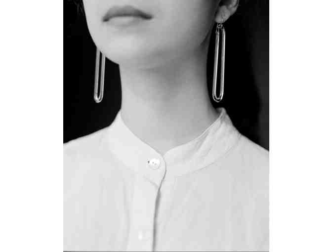 Glass Oval Earrings by Jane D'Arensbourg