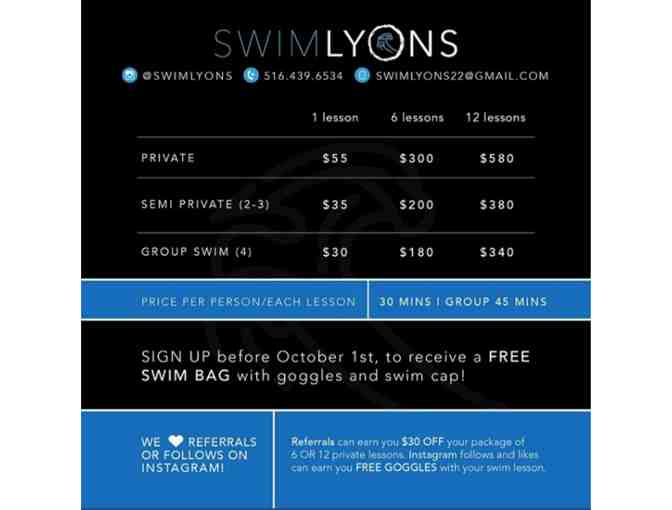 Swim Lyons - 3 private swim lessons