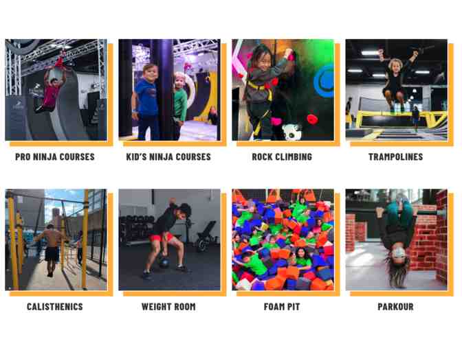 Ferox Ninja Park - 3 Open Play Credits