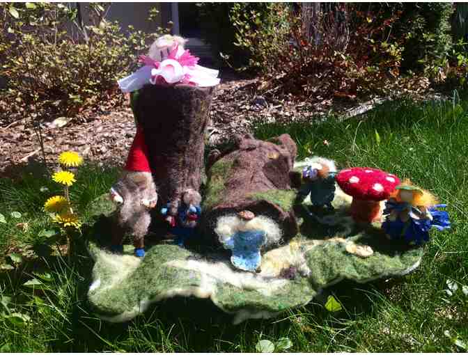 Hand-felted Gnome and Fairy Scene by GMWS Parent Handwork (Dania Guido and Joy Adapon)