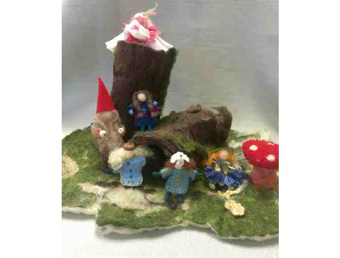 Hand-felted Gnome and Fairy Scene by GMWS Parent Handwork (Dania Guido and Joy Adapon)