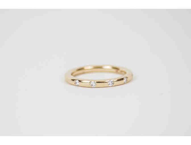 Yellow Gold with Inlaid Diamond Band