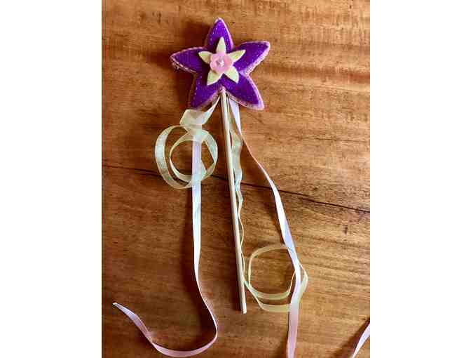 Handmade Felted Flower Crown and Fairy Wand