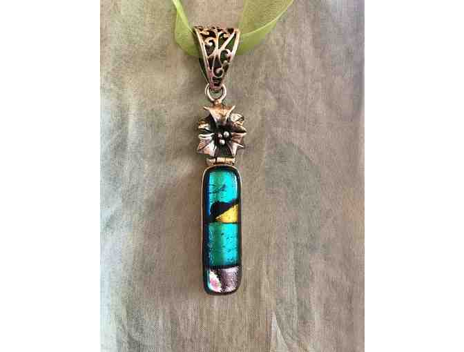 Dichroic and Sterling Pendant
