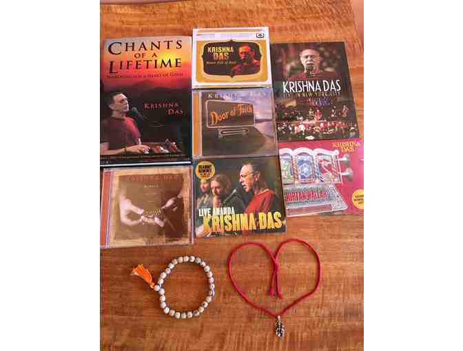 Krishna Das CDs, Tulsi Wood Mala and Hanuman Pendant