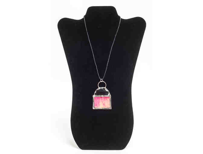 Rose Petal & Mirror Necklace by Myriad Mirage, GMWS Fall Fair Vendor
