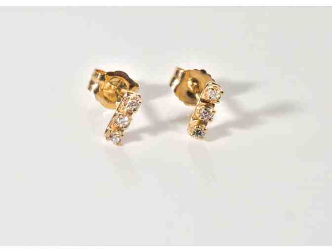 14-Karat Gold and Diamond Stud Earrings