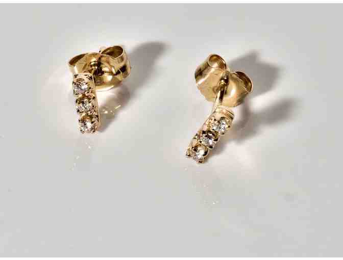 14-Karat Gold and Diamond Stud Earrings