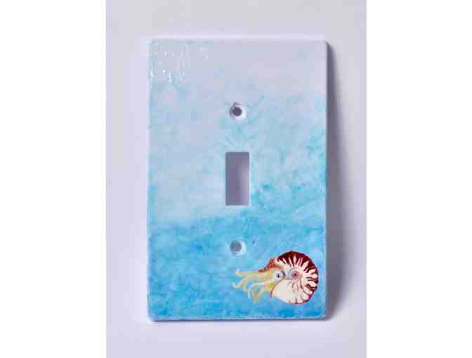 Hand-painted Nautilus Light Switch Plate by Suchi Swift