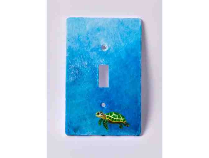 Hand-painted Tortoise Light Switch Plate by Suchi Swift