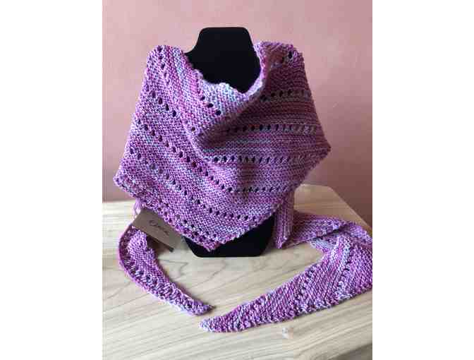 Asymmetrical Super-soft Merino Wool Triangle Scarf by Karen Tallman