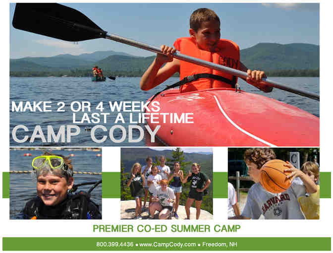 Gift Certificate Toward a Two-week Session at Camp Cody in Freedom, New Hampshire