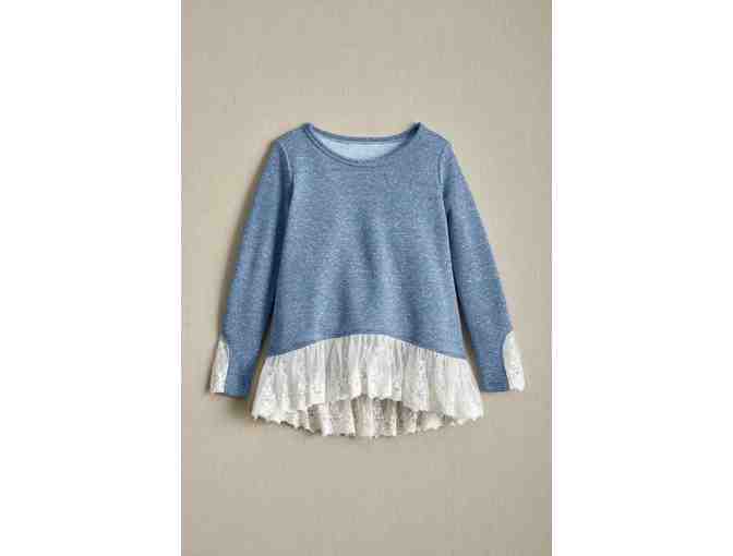 Chasing Fireflies Girls Terry & Lace Top, Size XL - Photo 1
