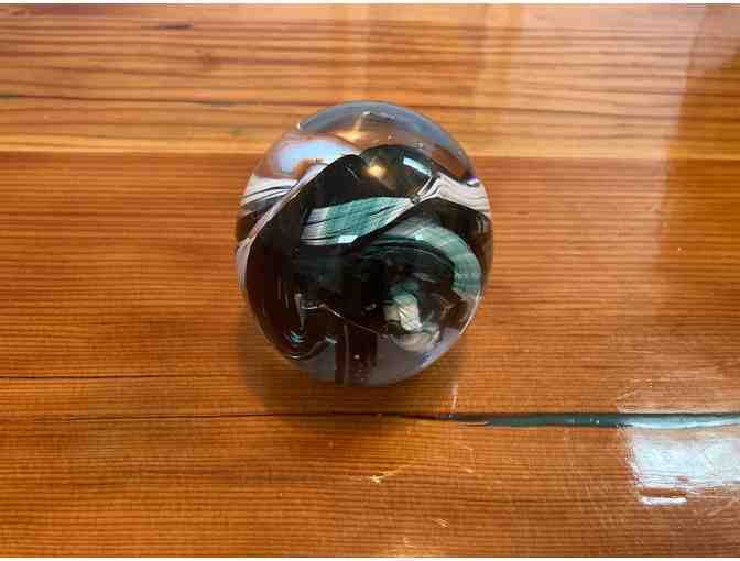 Glass Blown Paperweight From Morris County School of Glass