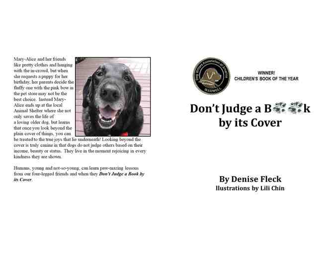 'Don't Judge a Book by its Cover' set of 2 autographed Children's Books