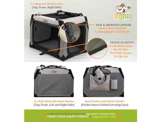 The Foldable Travel Dog Crate by DogGoods - Size S
