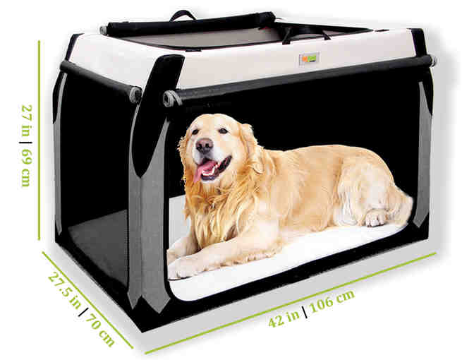 The Foldable Travel Dog Crate by DogGoods - Size XL