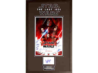 "Star Wars: Episode VIII The Last Jedi" Autographed 16X20 Official Movie Poster