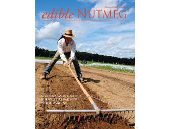 A year of Edible Nutmeg Magazine, ALL back issues, and a tote