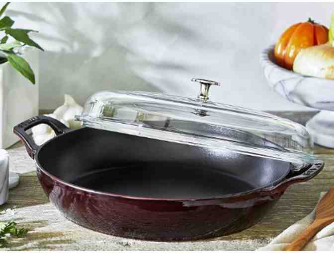Staub Cast Iron Braiser with Glass Lid- in Grenadine