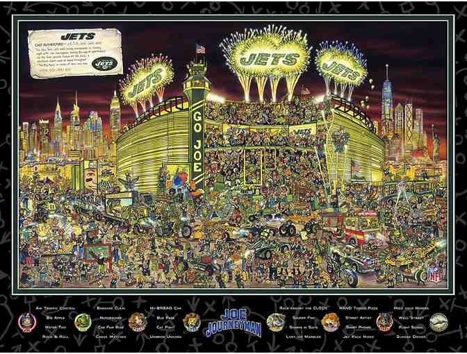 New York Jets Poster and Mickey Blanket