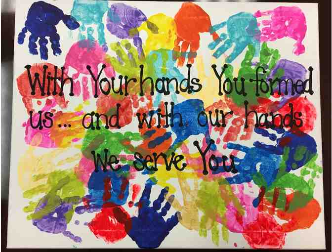 P2A - Handprint Canvas and Bible
