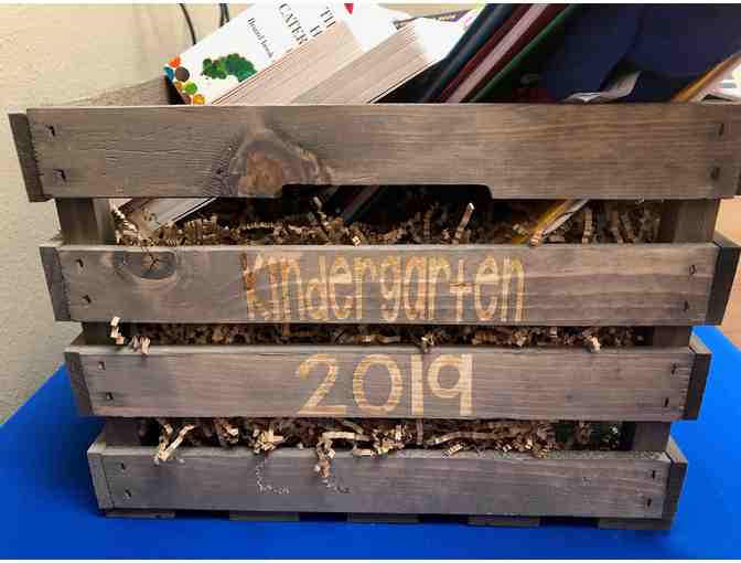 KA - Personalized Wooden Book Bin