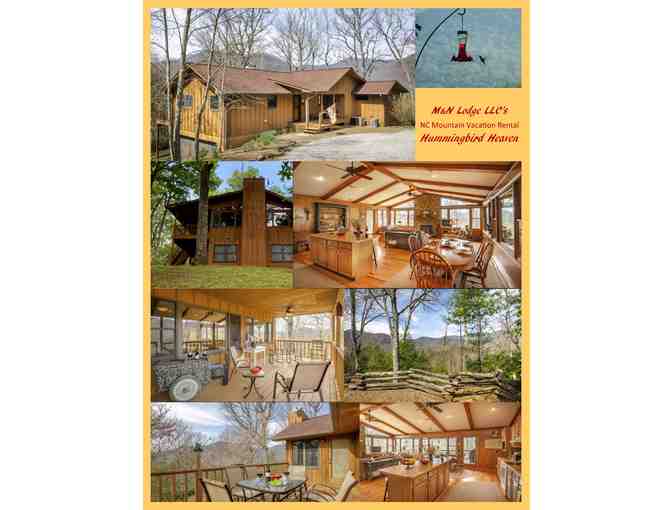 Hummingbird Heaven NC Mountain Cabin Seven (7) Night Stay