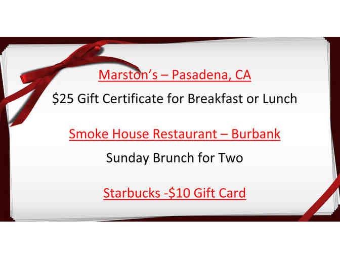 Breakfast at Marston's, Brunch at Smoke House, and Some Starbucks